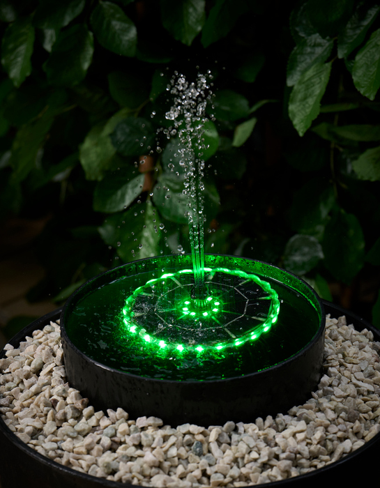 Fontene med solceller Ø16,5 cm – Garden